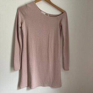 Aritzia Wilfred Free Off-shoulder Pink Long Sleeve Dress XS